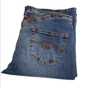 Ecko unlimited low waist bootcut jeans SZ 7 EUC